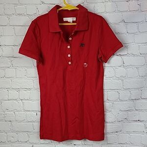 NWT Aeropostale A87 Piqué Polo Shirt School Uniform Red Short Sleeve Women's Top